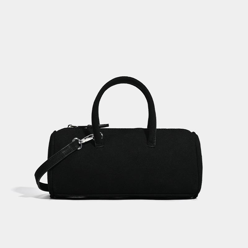 Инс осень и зима ретро замшевая цилиндрическая сумка сумка бостон женская сумка темпераментная универсальная замшевая на плечо сумка-мессенджер