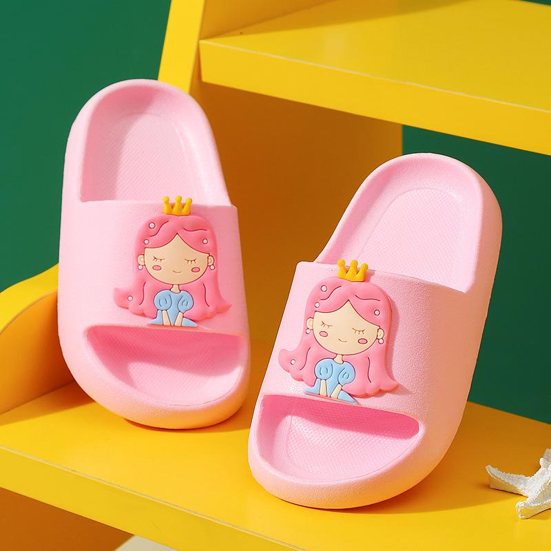Children's Slippers Summer Cartoon Boy Girls Home Home Furnishings Soft Bottom Baby Wearing A Word Drag