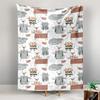 Cute cats birds pattern minimalist style colorful tapestry Patterned tapestry for bedroom and living room home decor sofas