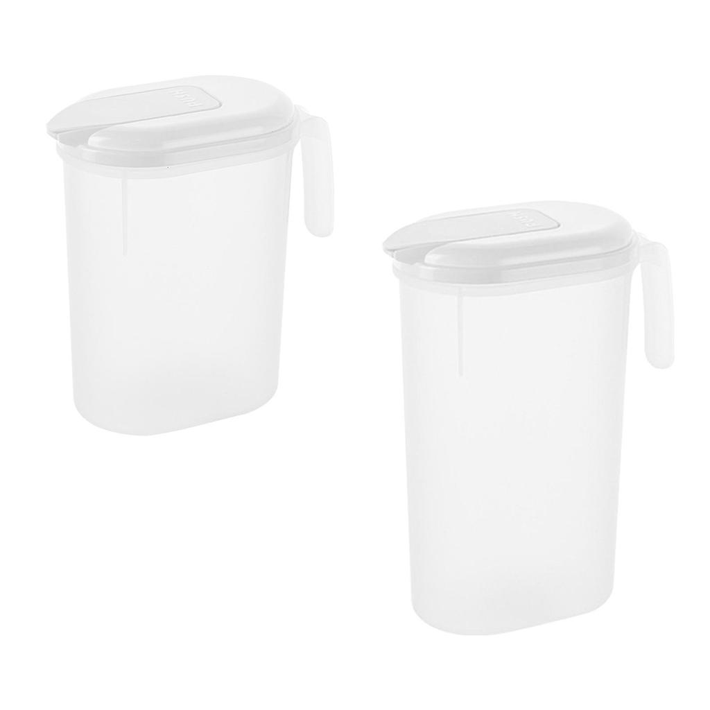 Plastic Pitcher with Lid Portable Clear Multipurpose Refrigerator Cold Water Kettle for Iced Tea Beverage Juice Milk Household