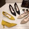Women Pumps Summer Comfortable Triangle Heeled Party Shoes Stiletto Sexy Single Shoes Flying Woven Mesh Breathable Women Shoes