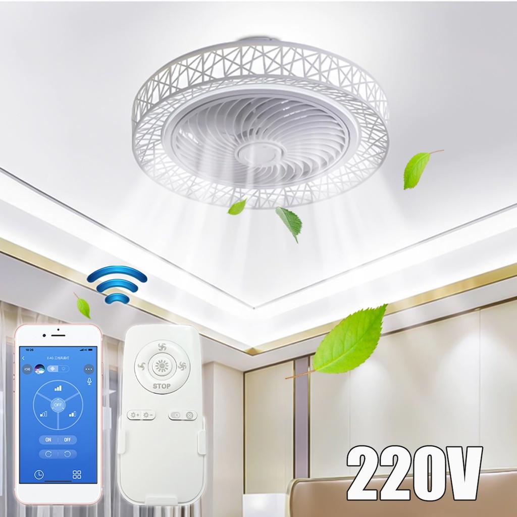 50 СМ Smart LED Потолочный Вентилятор Вентиляторы с Подсветкой Дистанционное Управление Спальня Декор Вентилятор Лампа Air Невидимый Бесшумный