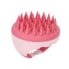 Hair Massager Soft Silicone Waterproof Manual Hair Massage Scalp Cleaning Anti Dandruff Shampoo Brush Pink