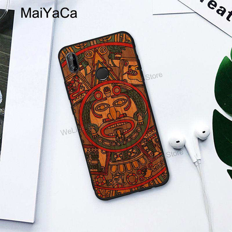 Чехол с узором под дерево "Календарь Майя" для Xiaomi Redmi Note 11 Pro 10 9 8 9S 10S 9A 9T Mi 11T 11 Lite POCO F3 M3 M4 X3 Pro GT