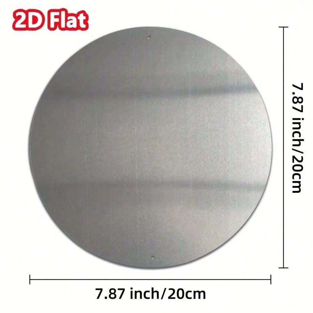 Vintage Forest Elephant Round Metal Wall Art 20x20 cm Bar Decor