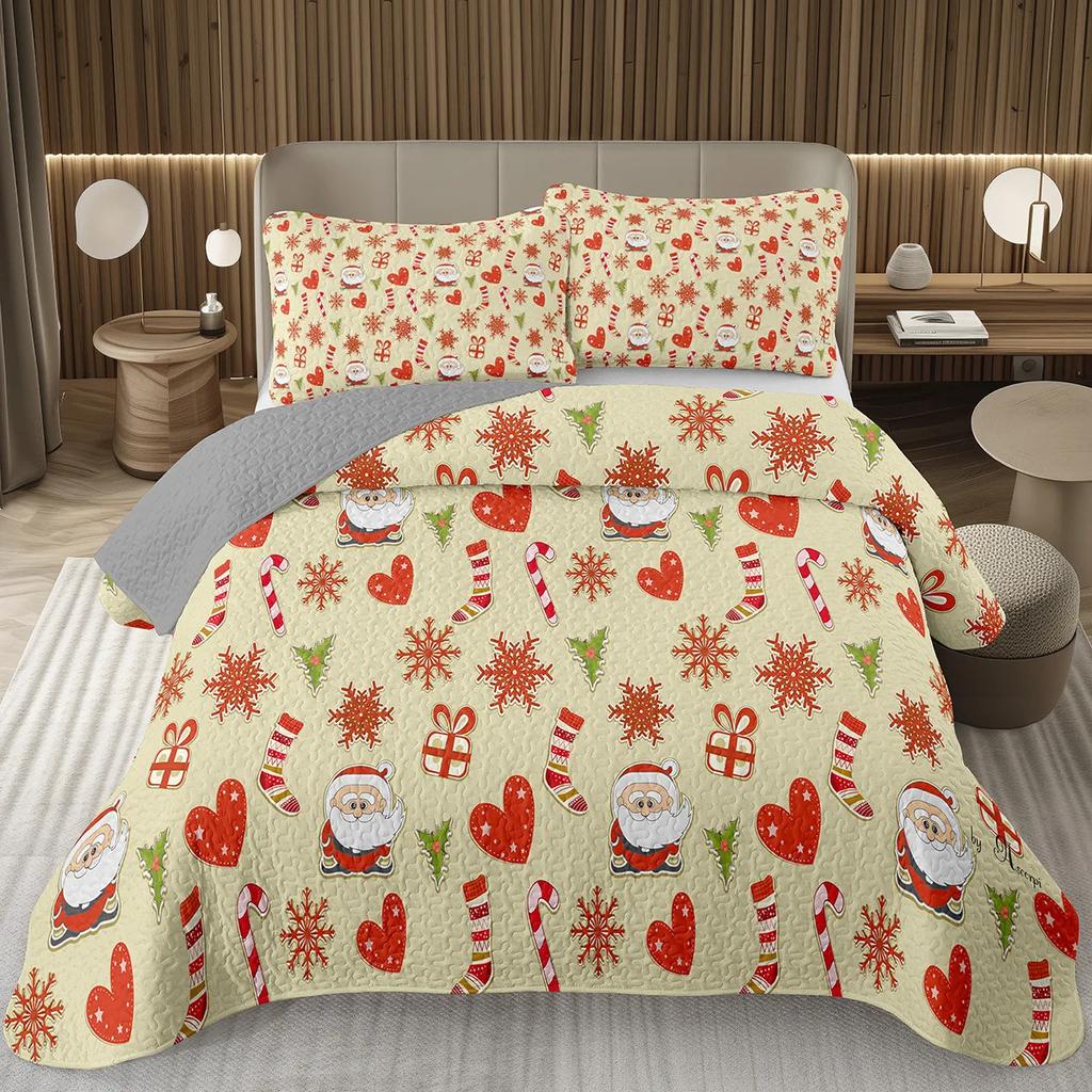 Рождественский комплект покрывала Рождественский комплект покрывала на кровать Размер Twin Full King Рождественский комплект одеяла с елкой Для Рождества Рустикальная вечеринка Праздничный декор