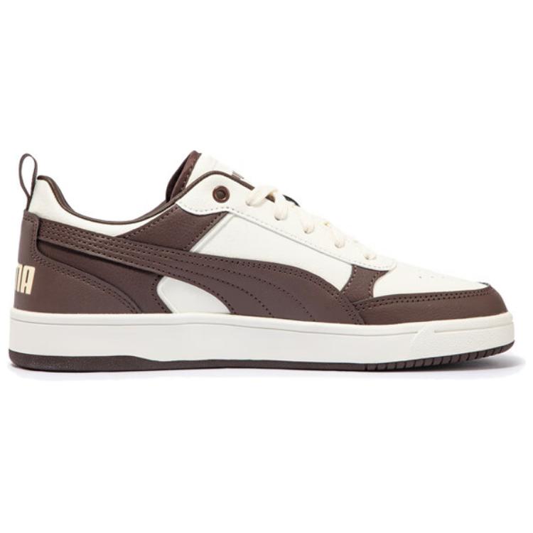 Puma Dribble Warm White Chestnut Brown Unisex Sneakers 400326-06
