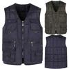 Мужская Зимняя Мода Многокарманный Цветной Жилет Жилет Куртка Пальто