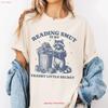 Retro Funny Raccoon Smut Reader T Shirt Vintage Trash Panda For Book Lovers Oversized Y2k Humor Reading S Vintage Casual