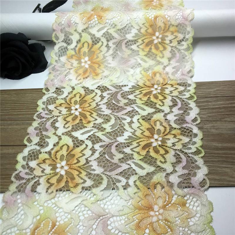 Многоцветная цветочная эластичная стрейчевая сетчатая кружевная ткань из спандекса для нижнего белья, бюстгальтера, нижнего белья, одежды, шитья и рукоделия
