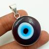 Evil Eye Gemstone 925 Sterling Silver Plated 1pcs Pendent Chris-r194