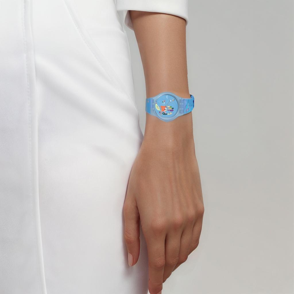 Swatch Унисекс синие часы SUOZ342 SUOZ342