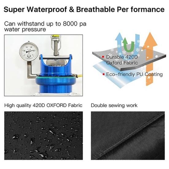 Motorcycle Waterproof Sun Protection Cover Rain Dust Anti-theft with Lock Hole