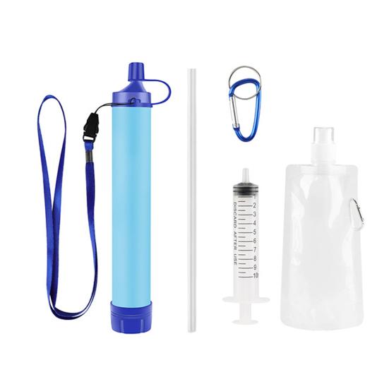 Personal Water Filter Straw Portable Water Purifying Device Outdoor Survival Camping Hiking Backpacking Emergency Water Filtration System