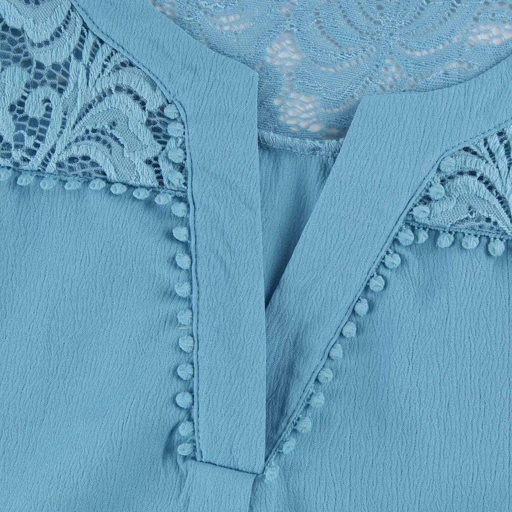 Рубашки с коротким рукавом для женщин, кружевные лоскутные футболки, блузки, повседневные базовые топы, пуловеры