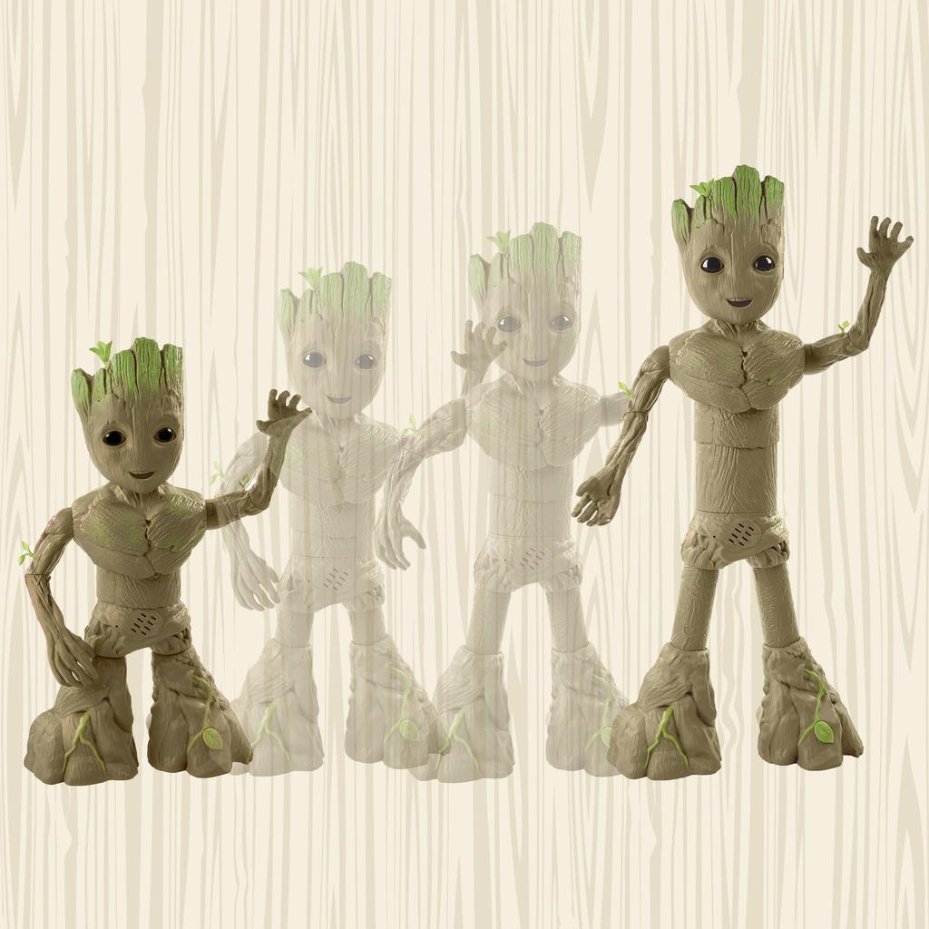 Marvel I Am Groot Groove & Glow Groot, 13.5-inch (34.3cm) Interactive Action Figure with Music & Sound, Superhero Toy, Ages 4+, F8027, Authentic