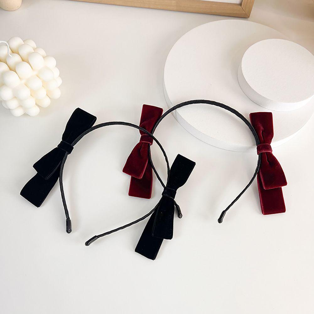 Party Girls Women Wash Face Headwear Hair Accessories Hair Hoop Velvet Bow Headband Hair Bands