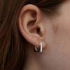 (Серебро 925 пробы) Квадратные серьги-кольца TD EC1977