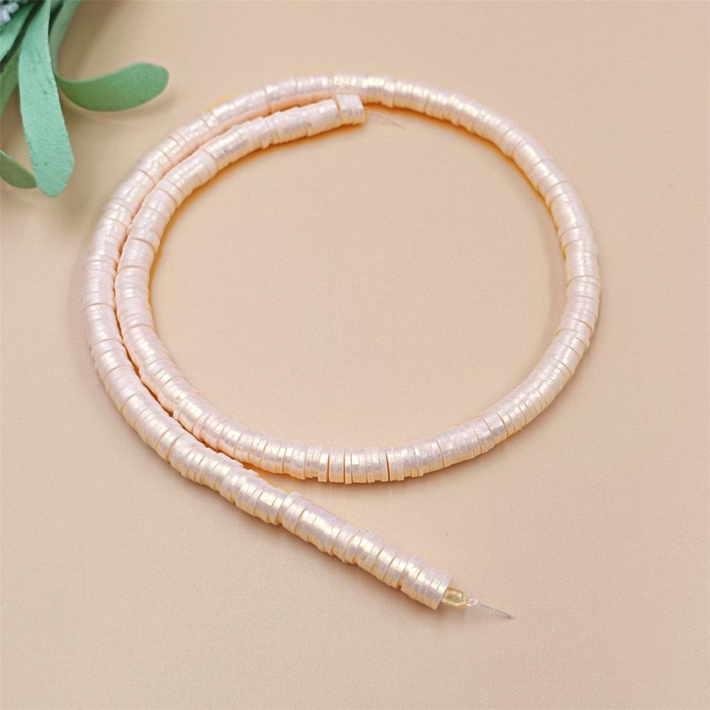 Pearlescent Powder Fashion Necklace DIY 6mm 350PCS 1 String Spacer Beads Bracelets Loose Beads 12Colors For Jewelry Making Polymer Clay Beads