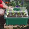 10 Set Seed Trays Seedling Starter Tray (12 Cells Per Tray)with Adjustable Dome Lids and Base Plus