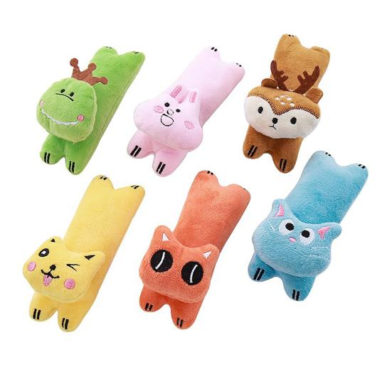 Pet Toy Realistic Animal Shape Bite-Resistant Plush Chew Toy with Catnip Relieves Boredom Simulation Modeling Teeth Cleaning
