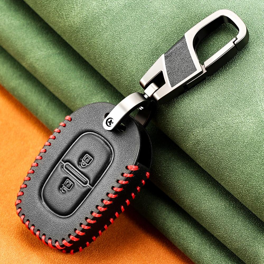 2 кнопки кожаный автомобильный пульт дистанционного управления брелок чехол для Renault Kwid Traffic Symbol Dacia Sandero Logan Duster 2016 2017 2018 Shell
