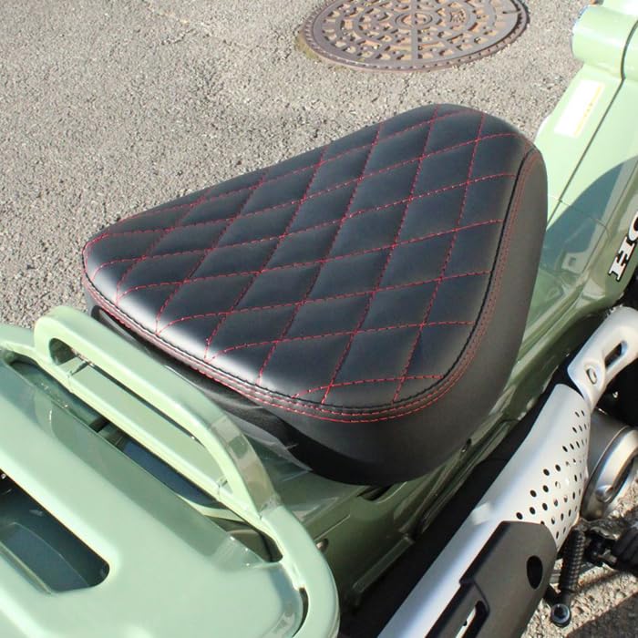 Honda Compatible Product CT125 Hunter Cub Exclusive Custom Seat JA55 JA65 Compatible with All Years Black X White Stitching Low Seat Specification