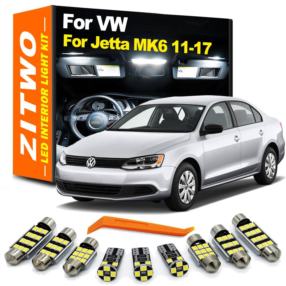 ZITWO 13Pcs Car LED Bulb Interior Reading Light Kit For VW Volkswagen Jetta MK6 6 VI 2011 2012 2013 2014 2015 2016 2017 Canbus zr0