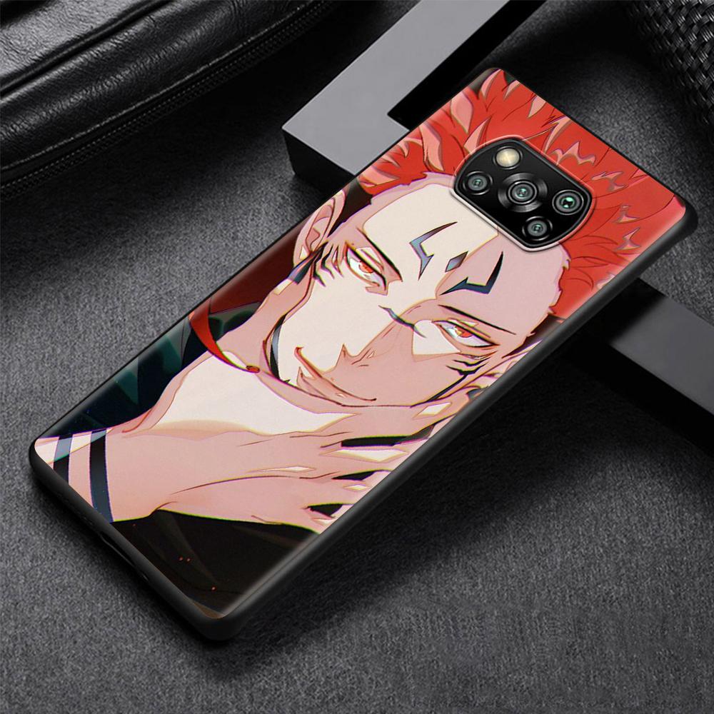 Jujutsu Kaisen Gojo Satoru Case for Xiaomi Poco X3 NFC M3 M4 Pocophone F1 F3 Redmi Note 9s 9 8 10 Pro Black Soft Phone Cover