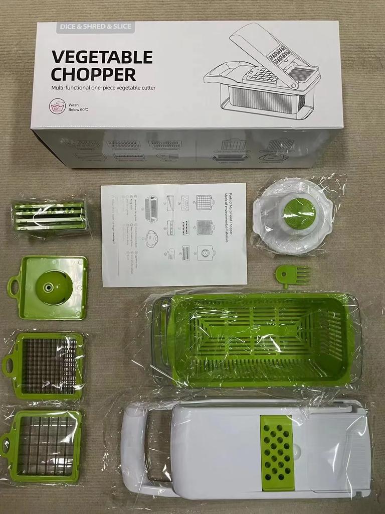 15 шт./набор Овощерезка Многофункциональная Ручная Терка для продуктов с контейнером Луковая мельница Чоппер Бытовая Картофелерезка Кухонные гаджеты Вещи