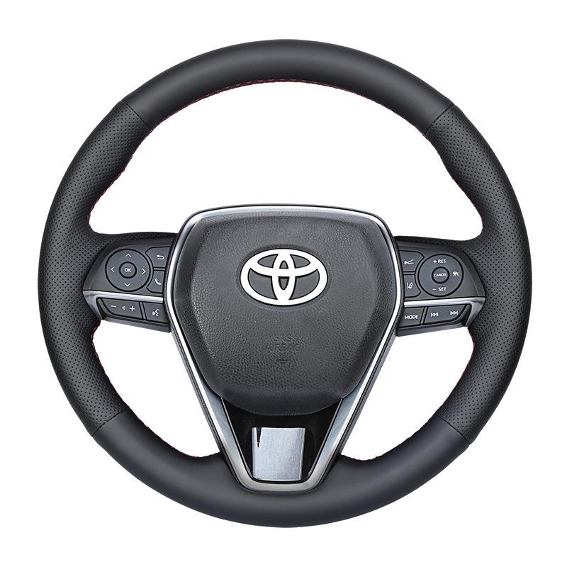 Натуральная кожаная ручная прошивка чехла рулевого колеса для Toyota Camry, Avalon, RAV4