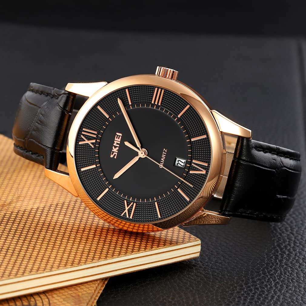 Кожаные часы High School Black для мужчин, мужские часы, простые, стильные, часы, мужские часы, классические, черные, ремешок, водонепроницаемые, бренд, бизнес,