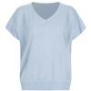 Shop   Women Loose FiT V Neck Linen Cap sleeVe KniT T shirT iVory Frb Wkn 20698
