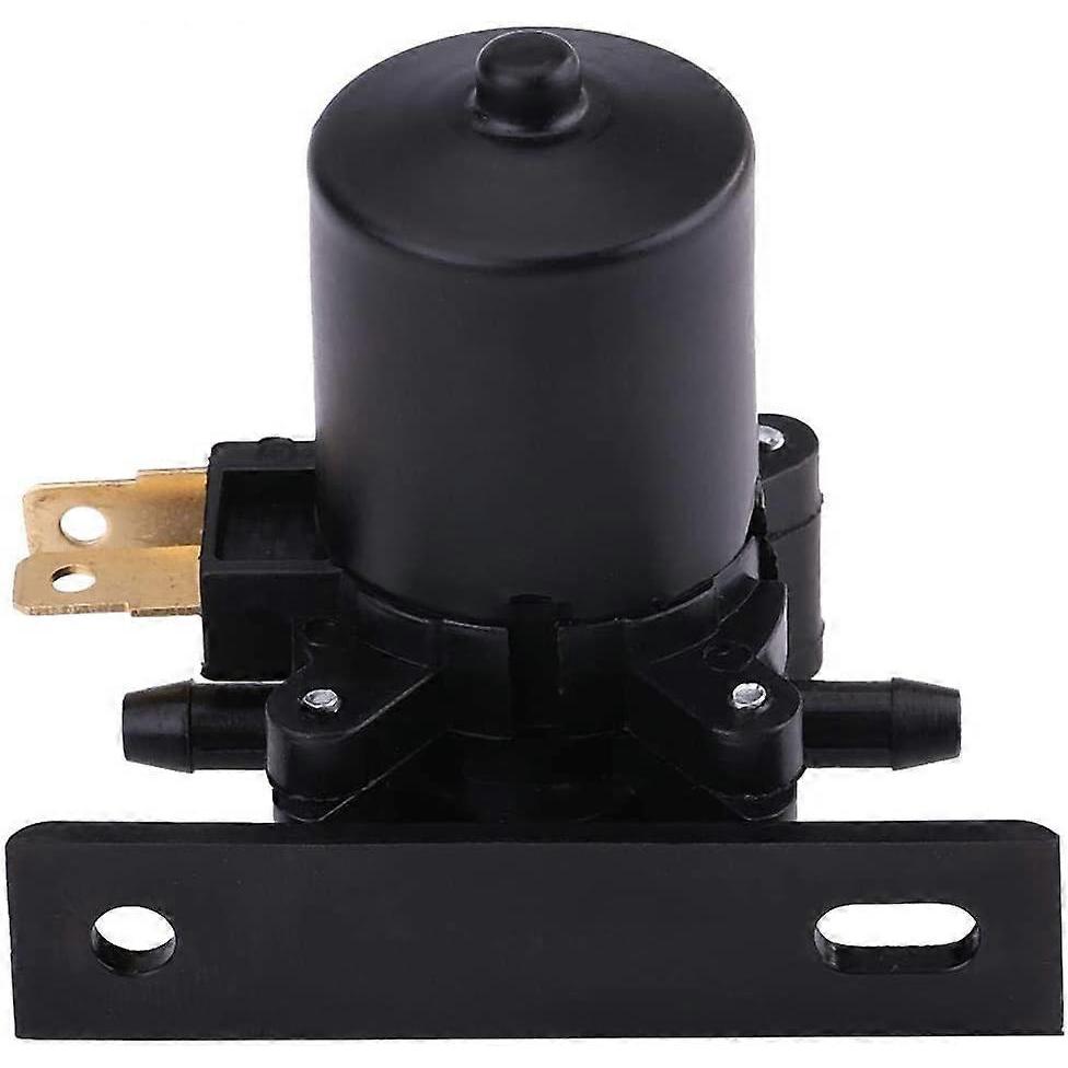 Windscreen Washer Pump Universal Windscreen Dual Outlet Wiper Motor Pump for Car Van Bus Truck (Black) (1pcs)