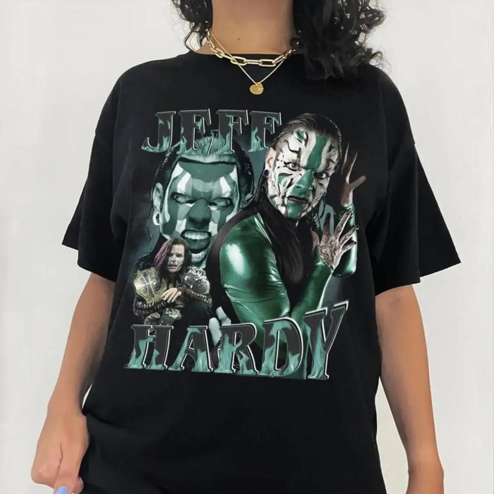 Редкая черная футболка Jeff Hardy из плотного хлопка Размеры S-4XL Взрослая PP1824 Унисекс