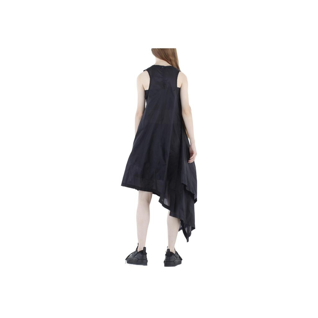 Y-3 SS23 Solid Color Asymmetrical Hem Sleeveless Dress Women Dresses Black H63039