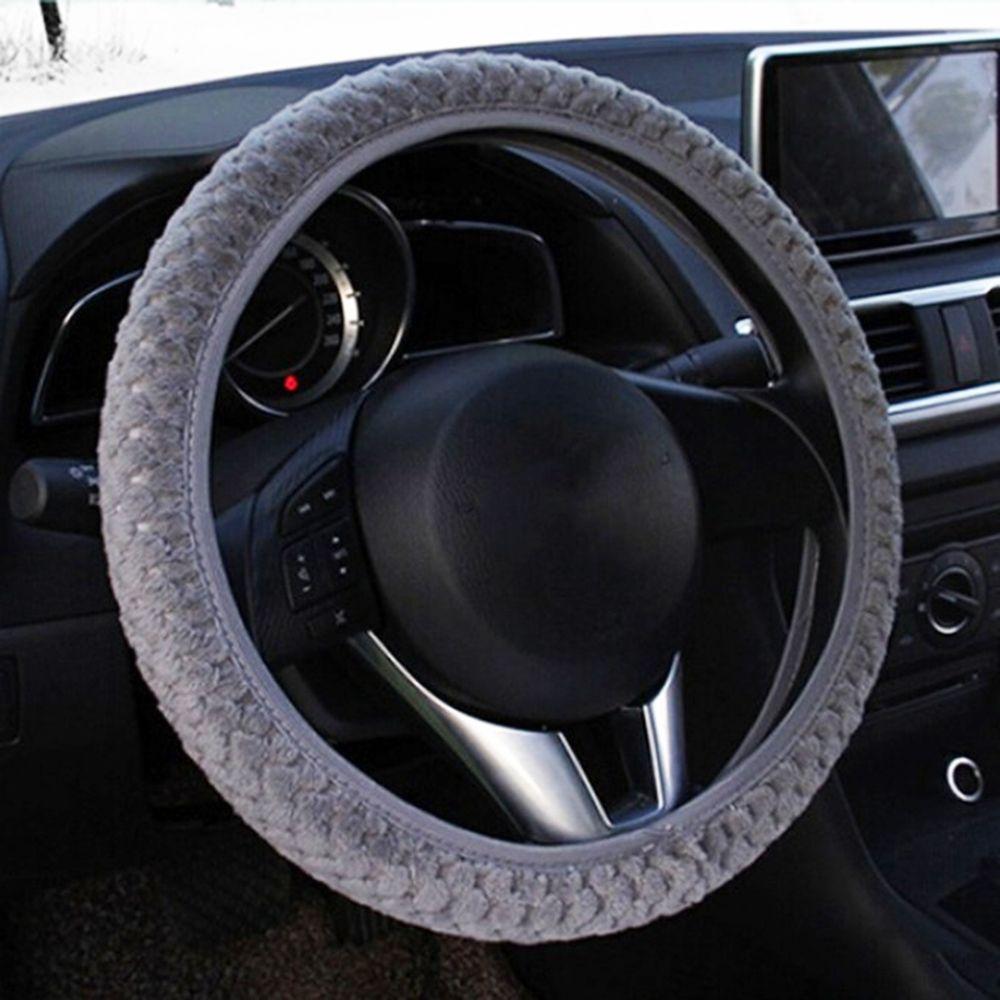 Многоцветный Теплый Мех Длинный Плюшевый Шерстяной Жемчужный Вельвет Автомобильный Мягкий Шерстяной Зимний Чехол на Руль