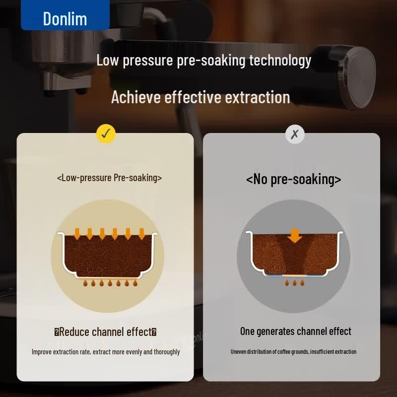 Donlim DL-6400 Retro Semi-Automatic Espresso Machine CN plug (adapter included)