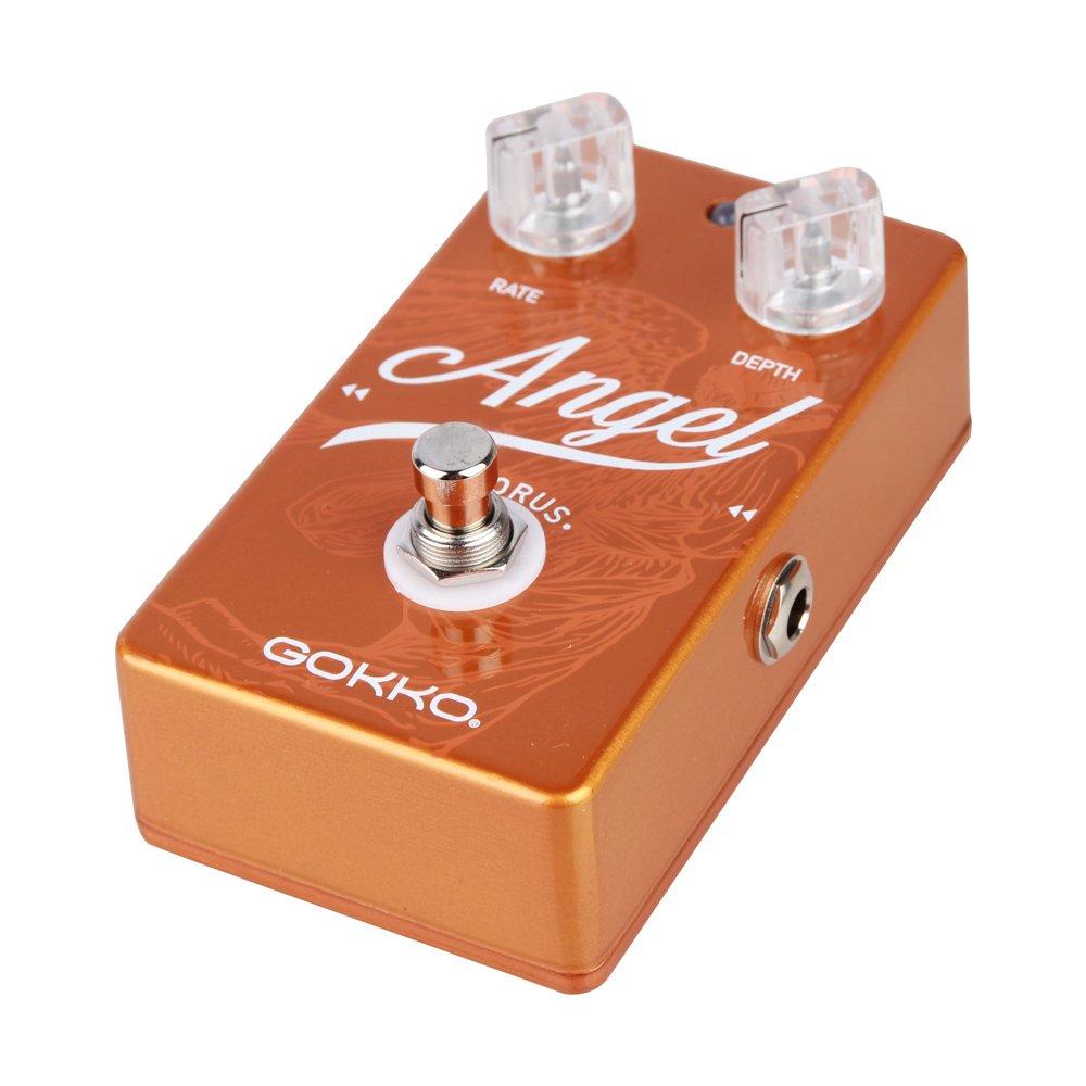 GOKKO AUDIO Angel Chorus Pedal Classic Modulation Effect for Clean and Distorted Tones Adjustable Rate and Depth Controls 9V DC Power Supply GK-23 -
