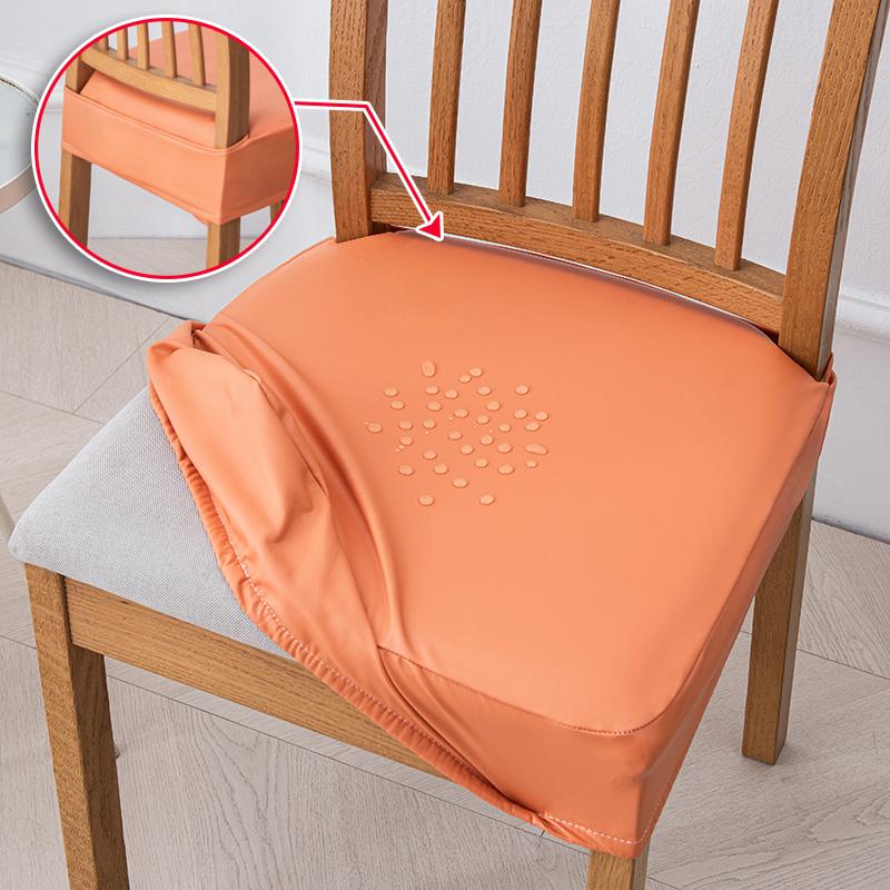 Водонепроницаемые эластичные чехлы на сиденья из полиуретана для обеденных стульев, моющиеся чехлы для обеденных стульев, защитные чехлы для стульев для офиса, банкета, 1 шт.