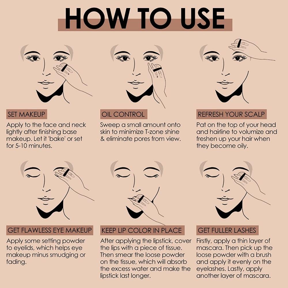 Powder Matte Finish Long-Lasting Oil-Control Waterproof Dual-Use Face Powder & Foundation for Smooth Flawless Skin Makeup