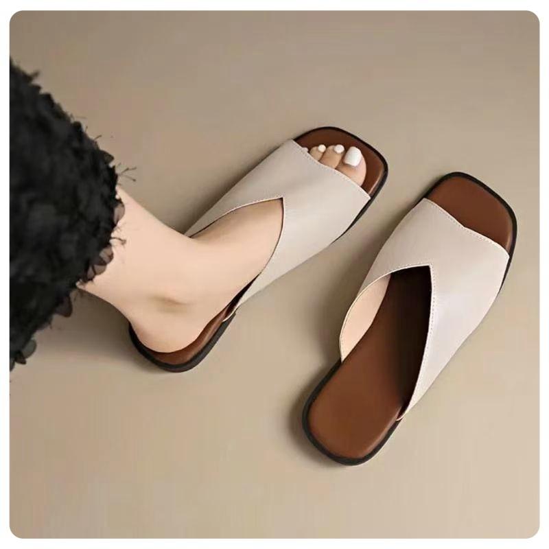 Ruiwan RIWA flat bottomed new fashionable retro versatile one-piece cool slippers