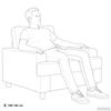 Armchair Light Yellow Fabric