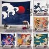 Ukiyo-e Japanese Print Tapestry Wall Cloth Cushion Bedroom Hanging Home Decoration Living Room Background Cloth Tapiz