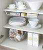 Yamazaki Dish Rack, Dish Storage Tower, Wide, White, 7914