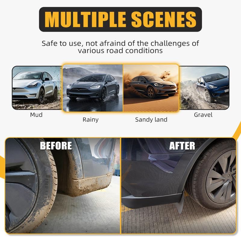 For Tesla Model Y Juniper 2025 2026 4PCS Wheel Mud Flaps Tesla Front Rear Mudguards Splash Guards Fender Protector Accessories