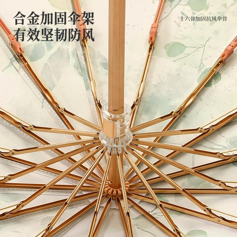 16-спицевый зонт Большой складной зонт Солнцезащитный зонт Солнцезащитный зонт Защита от УФ лучей Цветной клей Солнечный зонт