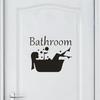Lady Bathtub Wall Sticker Home Bathroom Door Removable Decal Art