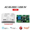 С Shell Zigbee 1 2 4-канальный 12В 24В 220В Умный переключатель Tuya Модуль реле Сухой контакт 4-канальный Din-рейка Требуется шлюз/хаб