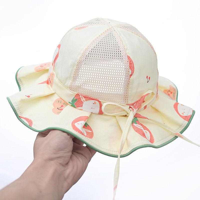 Baby Girl Summer Thin Bucket Hat With Large Brim For Sun Protection And Shade Lightweight Outdoor Cap